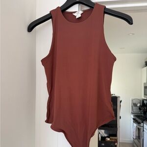 H&M Rich Brown Sleeveless Bodysuit